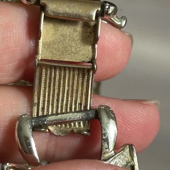 CORO 1950 AB boralis rhinestone bracelet 7 inches 💜 - Picture 5 of 6